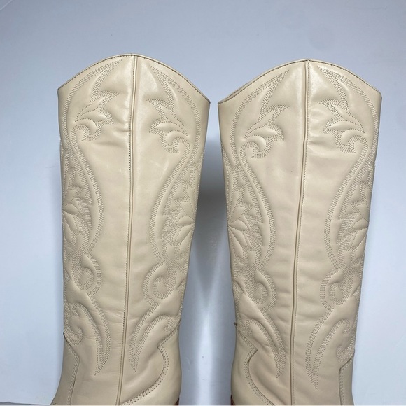 New! Schutz Maryana Western Leather Tall Block Heel Boot 5B - Picture 9 of 15